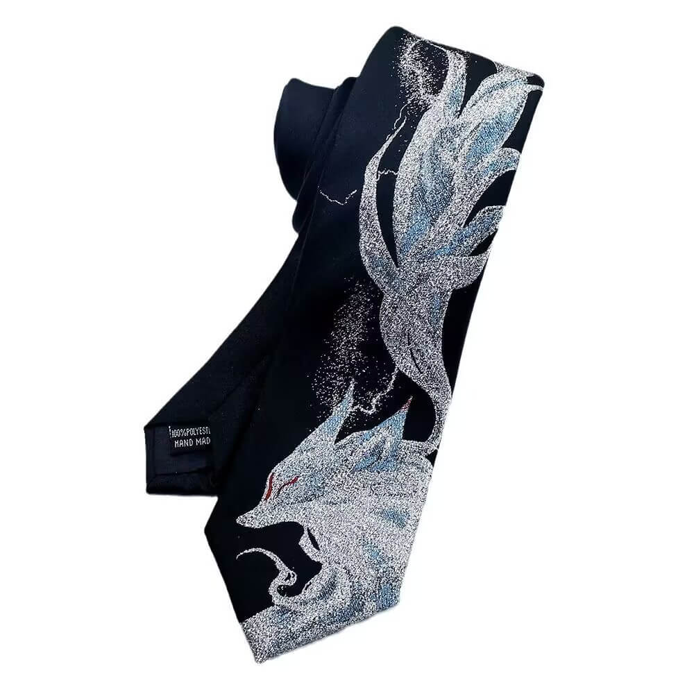 Y2K Plant Animal Print Casual Hand-Tied Tie | Gthic.com