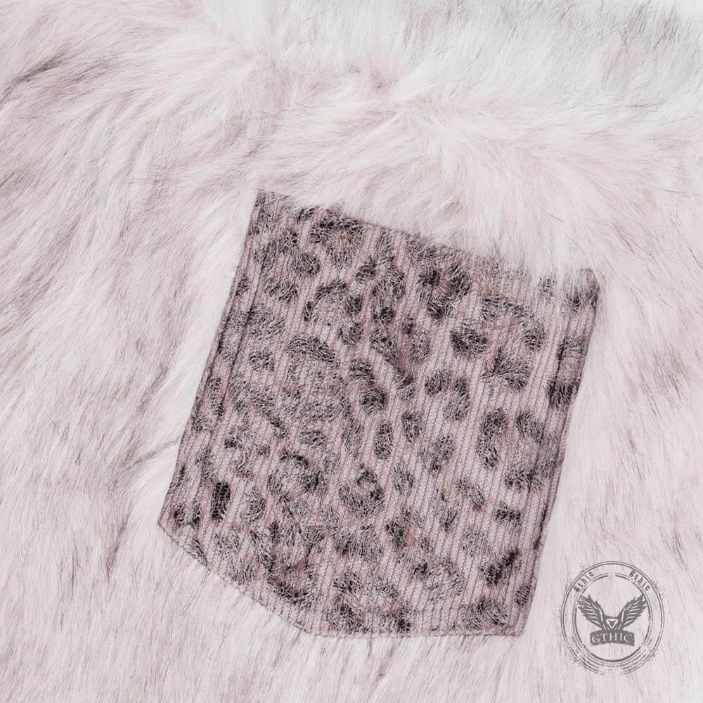 Y2K Star-Patterned Halter Suspender Furry Shorts Set