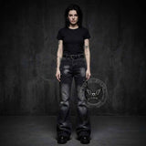 Y2K Street Strappy American-Style Bootcut Jeans | Gthic.com
