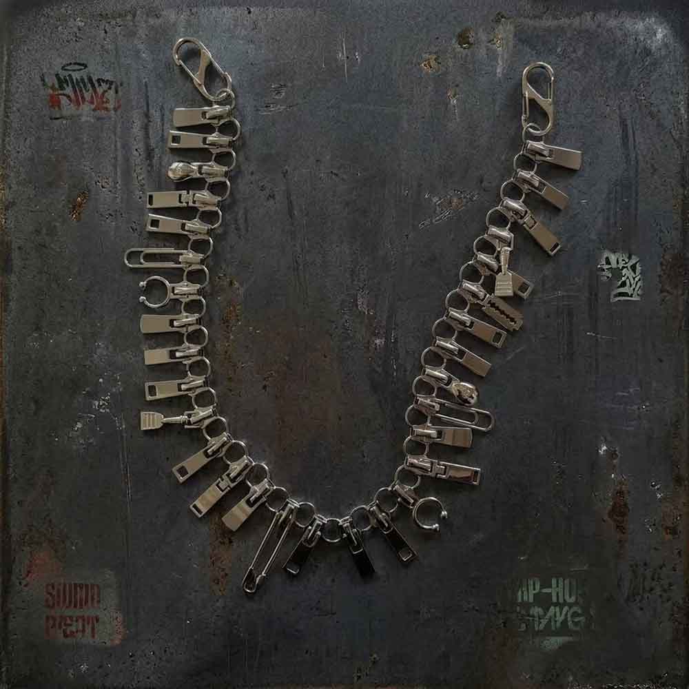 Y2K Zipper Pull Rivet Punk Alloy Pants Chain | Gthic.com