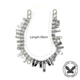 Y2K Zipper Pull Rivet Punk Alloy Pants Chain