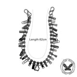 Y2K Zipper Pull Rivet Punk Alloy Pants Chain