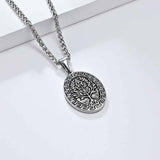 Yggdrasil Great Wall Pattern Stainless Steel Pendant 03 | Gthic.com