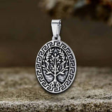 Yggdrasil Great Wall Pattern Stainless Steel Pendant