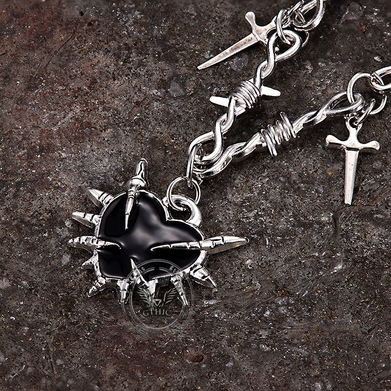 Y2K Love Sword Thorn Gothic Alloy Pendant