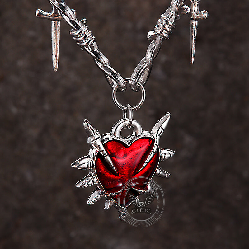Y2K Love Sword Thorn Gothic Alloy Pendant