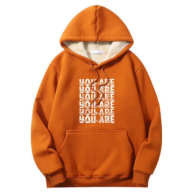 You Are Worthy And Loved Crew Collar Hoodie