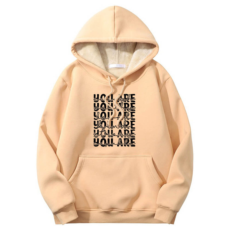 You Are Worthy And Loved Crew Collar Hoodie