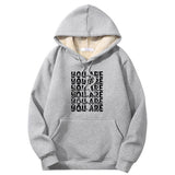 You Are Worthy And Loved Crew Collar Hoodie