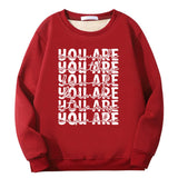 You Are Worthy And Loved Crew Collar Sweatshirt