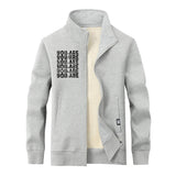 You Are Worthy And Loved Stand Collar Zip Cardigan