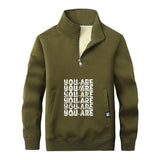 You Are Worthy And Loved Stand Collar Zip Sweatshirt