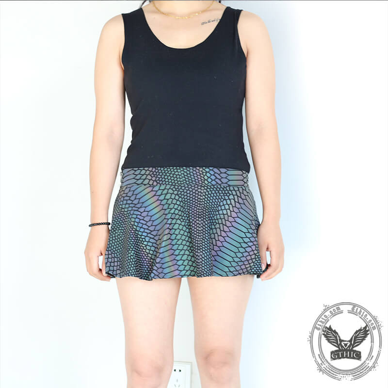 Zebra Print Spandex Reflective Skirt – GTHIC