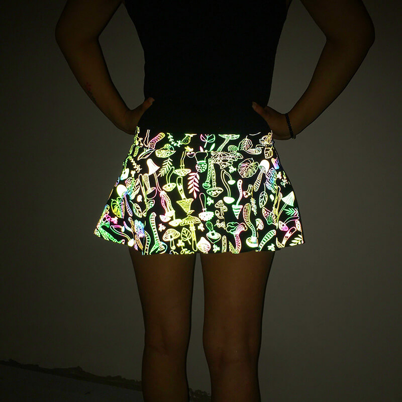 Zebra Print Spandex Reflective Skirt – GTHIC