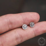 The Peace Symbol Sterling Silver Stud Earrings