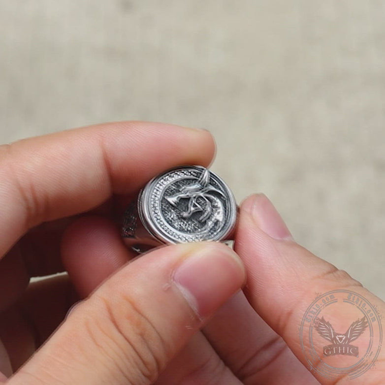 Witcher Wolf Stainless Steel Viking Ring