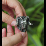 The Devil Satan Stainless Steel Skull Ring