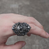 Knight Soldier Stainless Steel Punk Ring