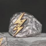 Wrath of Zeus Lightning Bolt Sterling Silver Ring