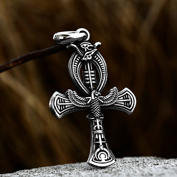 Stainless steel ankh deals necklace