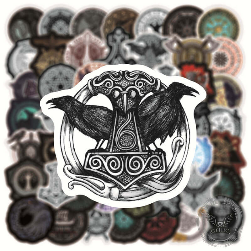 100 Pcs Waterproof Viking Symbols Totem Sticker