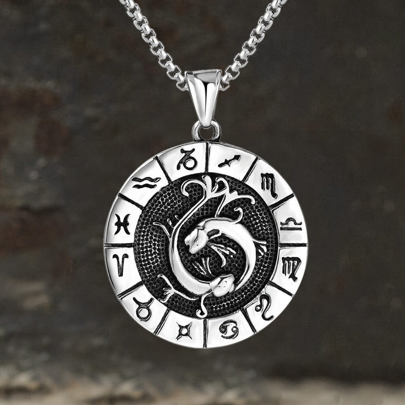12 Constellation Divination Stainless Steel Pendant | Gthic.com