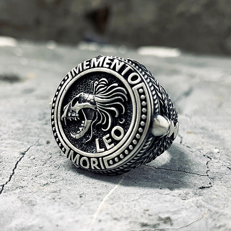 12 Constellations Zodiac Sign Sterling Silver Skull Ring | Gthic.com