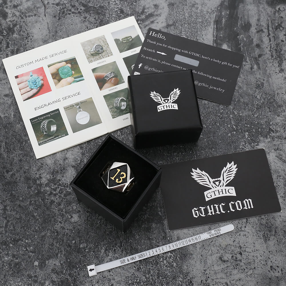 13 Anneau de crâne en acier inoxydable