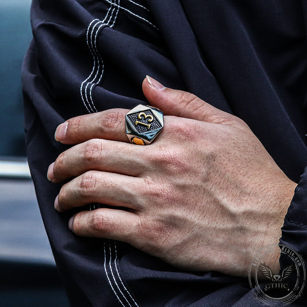 13 Anneau de crâne en acier inoxydable