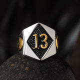 13 Stainless Steel Skull Ring 03 Gold | Gthic.com