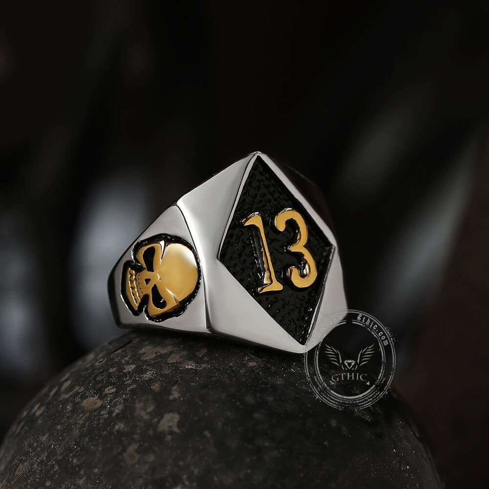 13 Stainless Steel Skull Ring – GTHIC