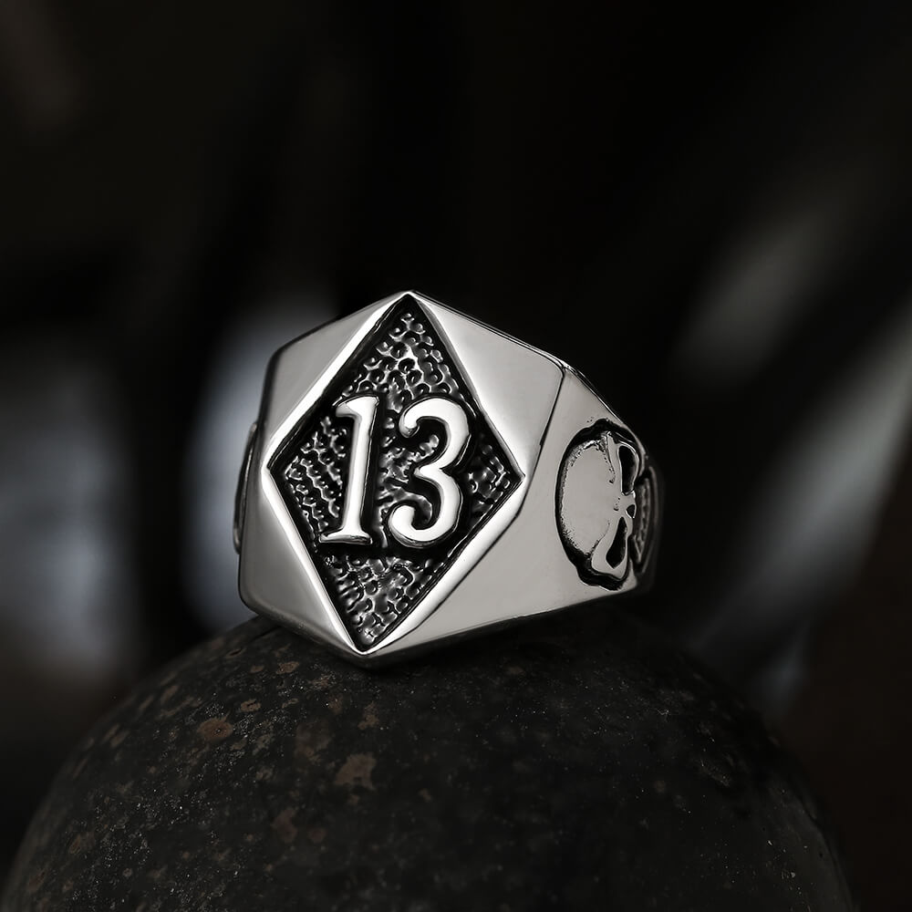 13 Stainless Steel Skull Ring – GTHIC