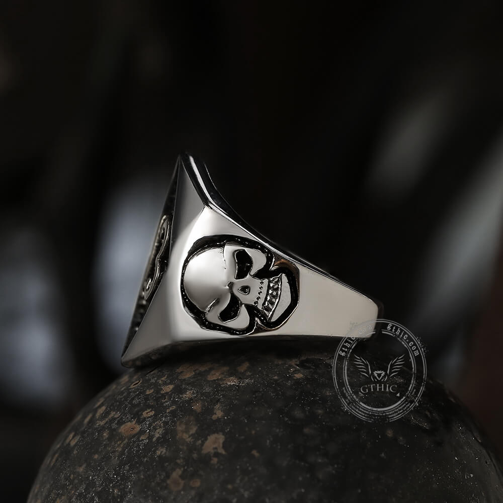 13 Stainless Steel Skull Ring – GTHIC