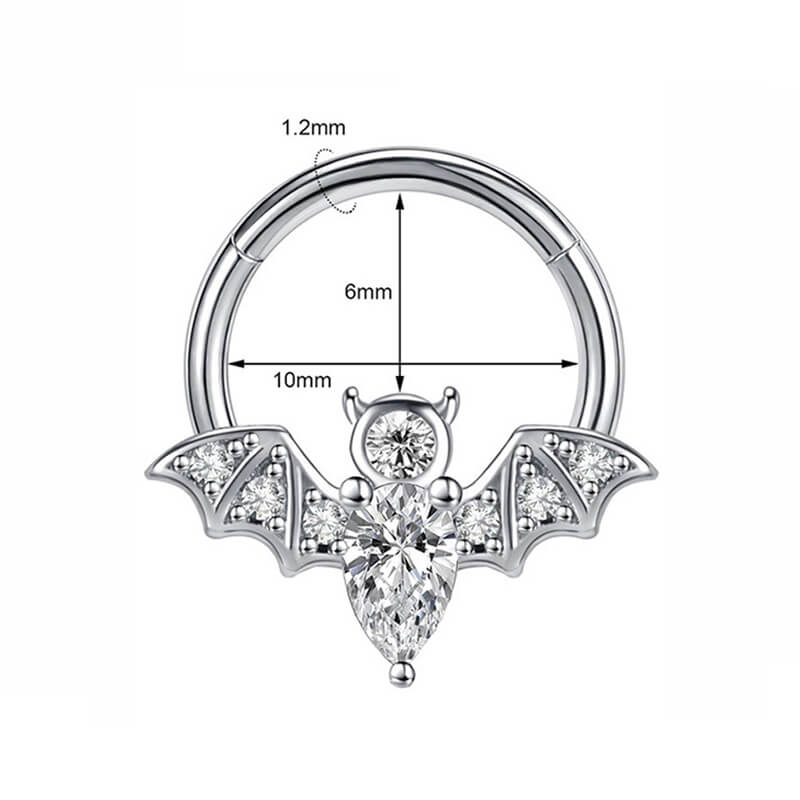16G Crossbones Skull Titanium Piercing Lip Ring – GTHIC