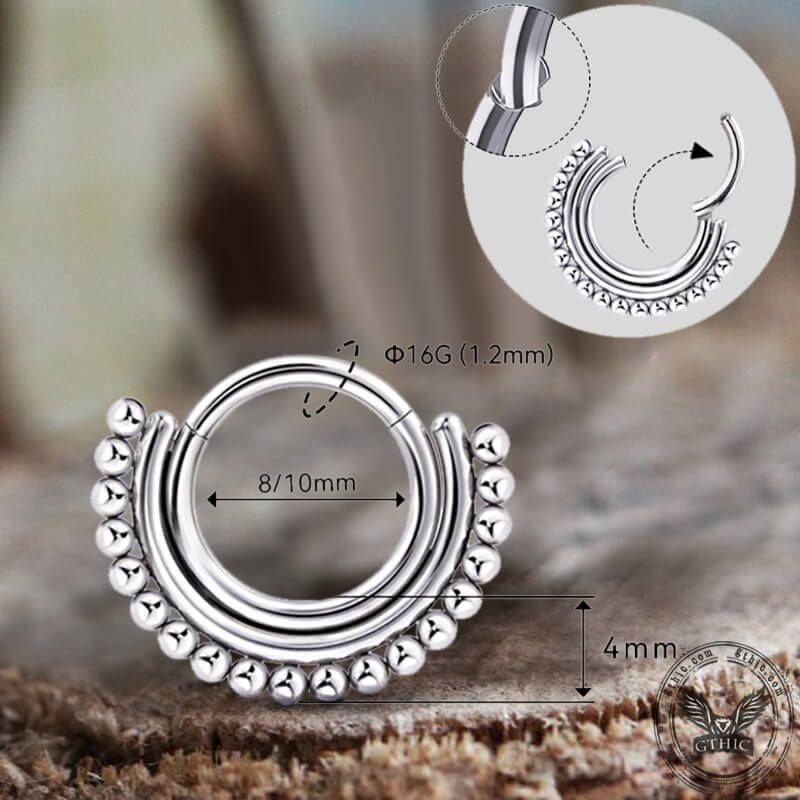 Buy Titanium Hinged Nose Ring, 20G, Septum Ring, Earring, Seamless, Segment  Hoop Vital Body Jewelry Online in India - Etsy