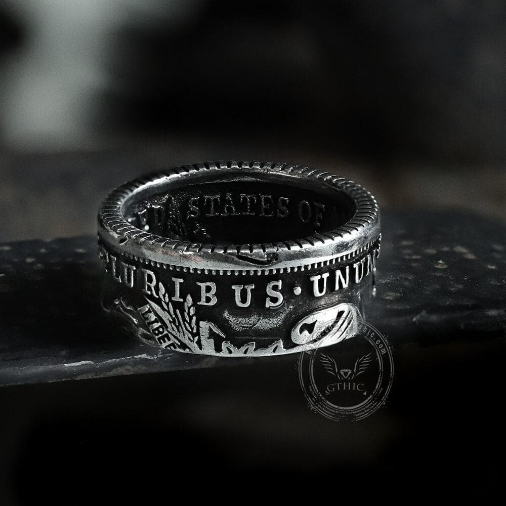 1896 Morgan Dollar Pattern Alloy Ring03 | Gthic.com