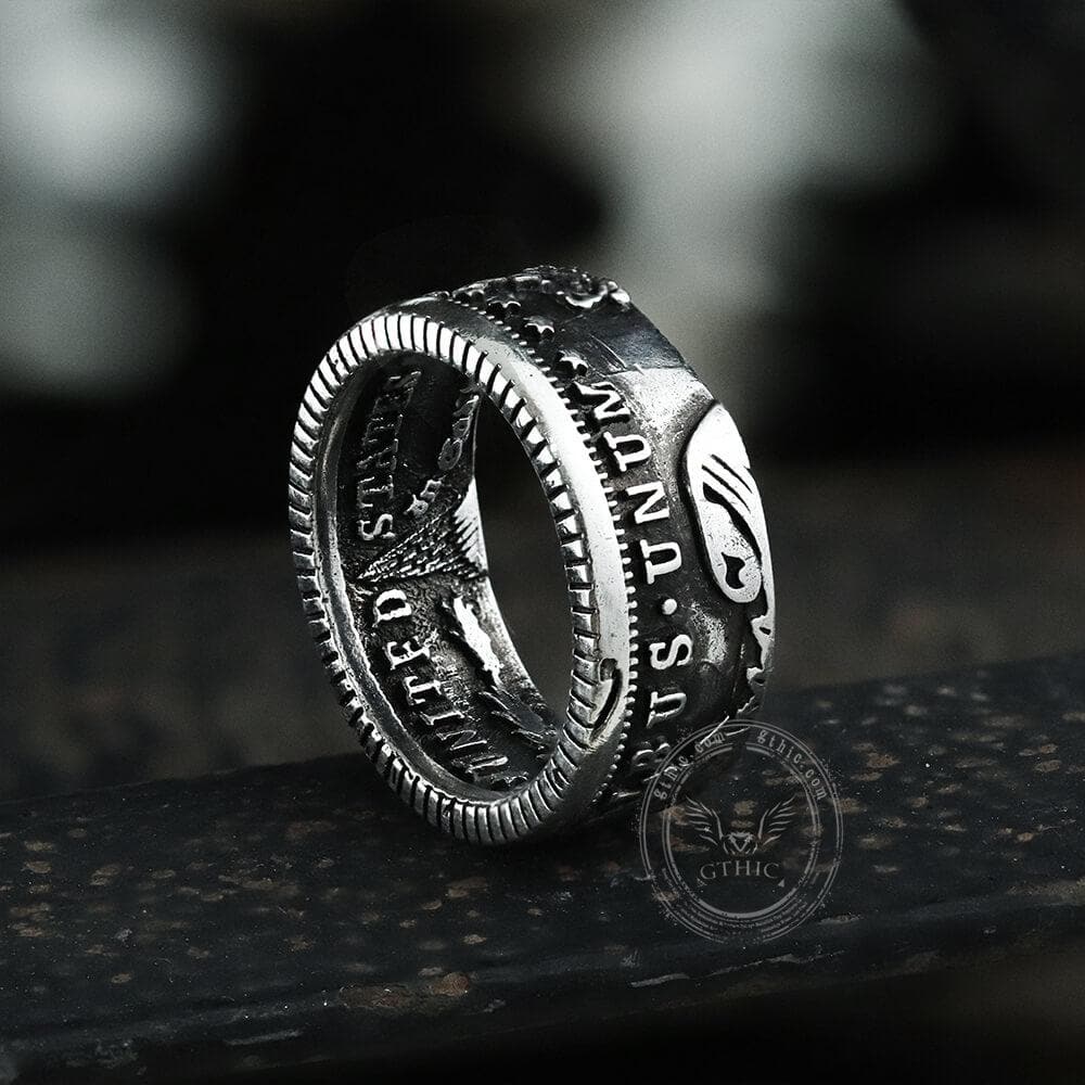 1896 Morgan Dollar Pattern Alloy Ring04 | Gthic.com