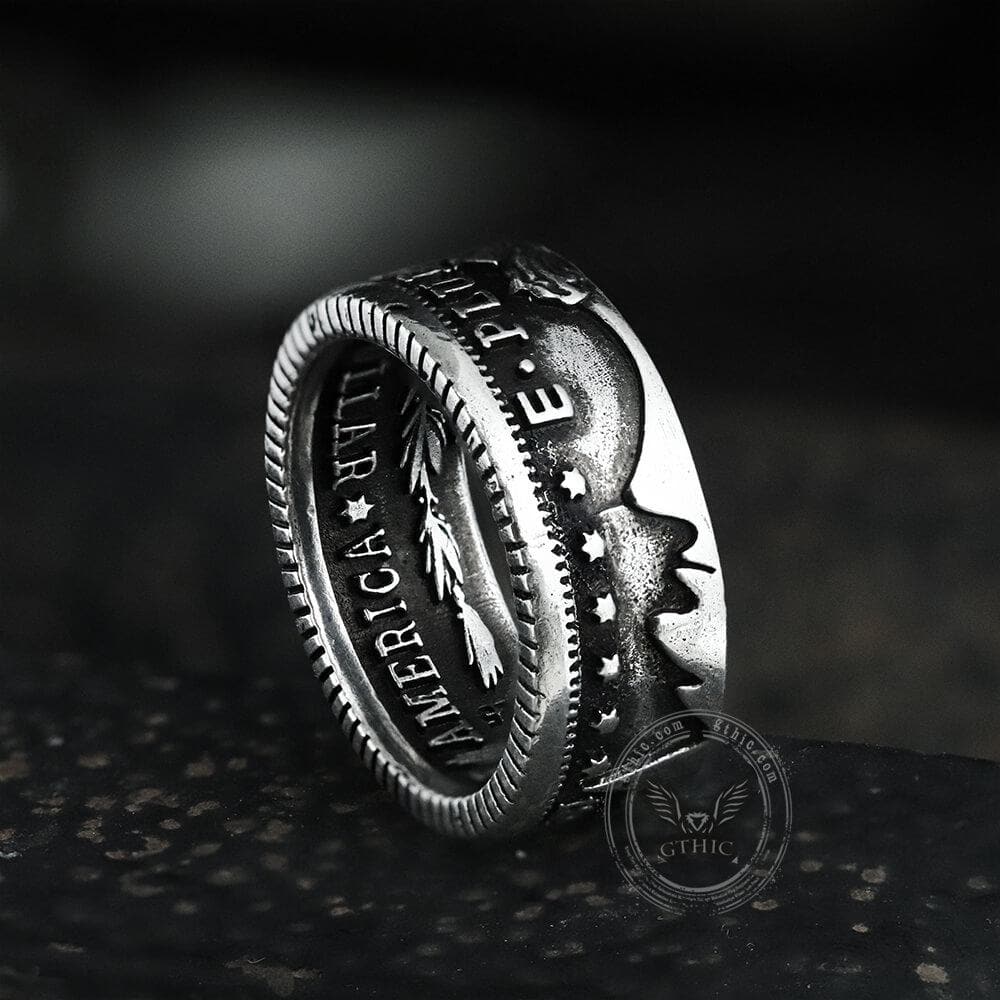 1896 Morgan Dollar Pattern Alloy Ring