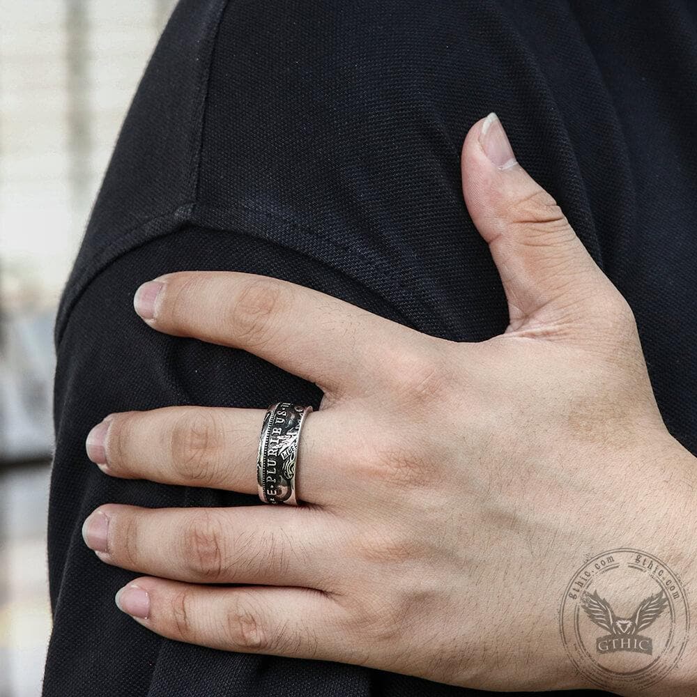 1896 Morgan Dollar Pattern Alloy Ring02 | Gthic.com