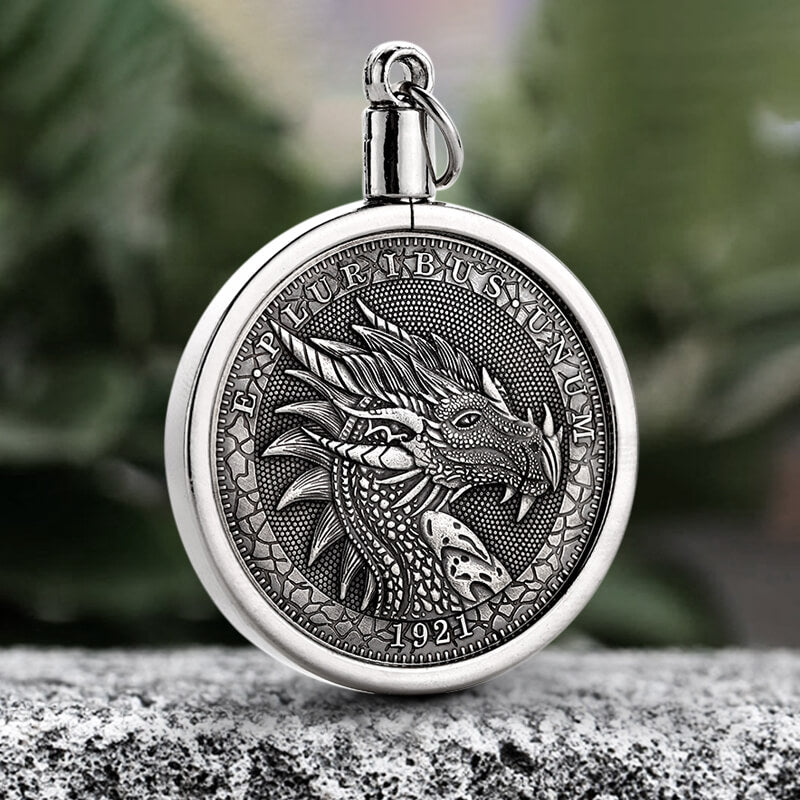 1921 American Morgan Dragon Brass Hobo Nickel Pendant | Gthic.com