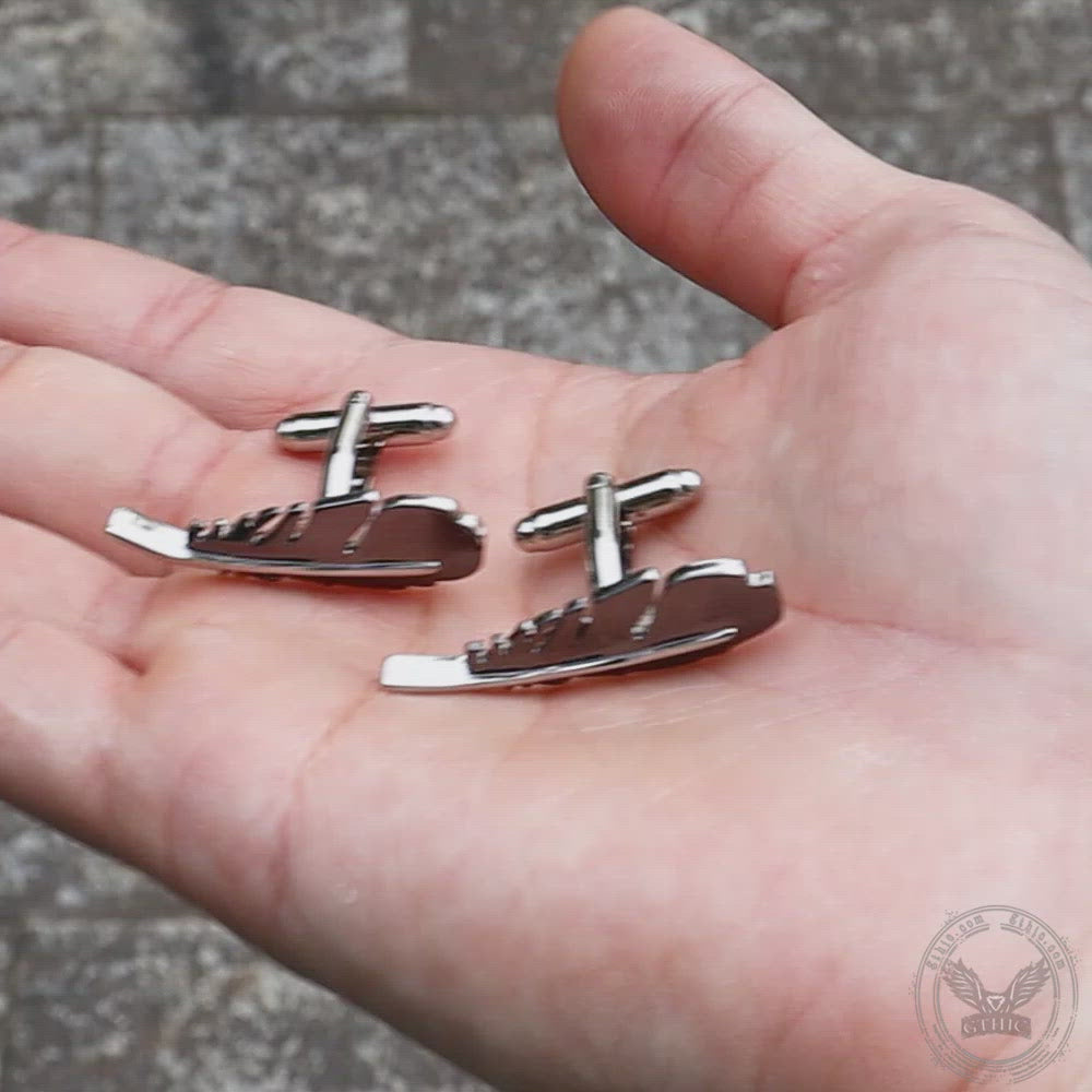 Angel Feather Brass Gothic Cufflinks