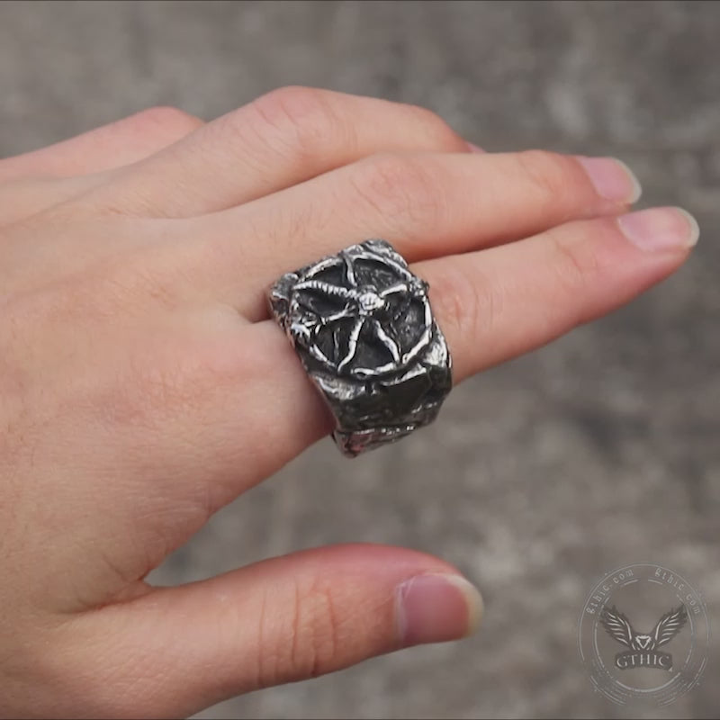 Baphomet Goat Stainless Steel Satan Ring