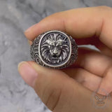 Wild Lion Sterling Silver Animal Ring