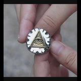 Eye Of Providence Stainless Steel Masonic Ring