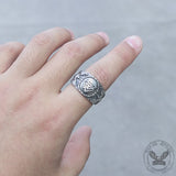 Valknut Raven Edelstahl Wikinger Ring