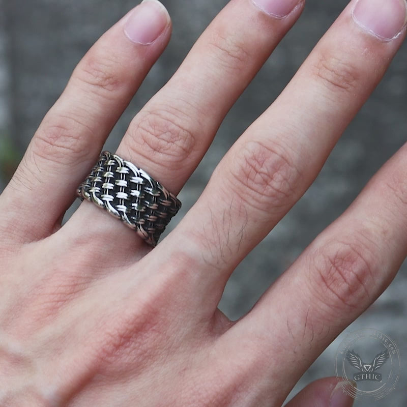 Minimalism Braided Stainless Steel Ring