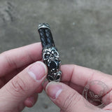 Gotische schedel roestvrij stalen armband
