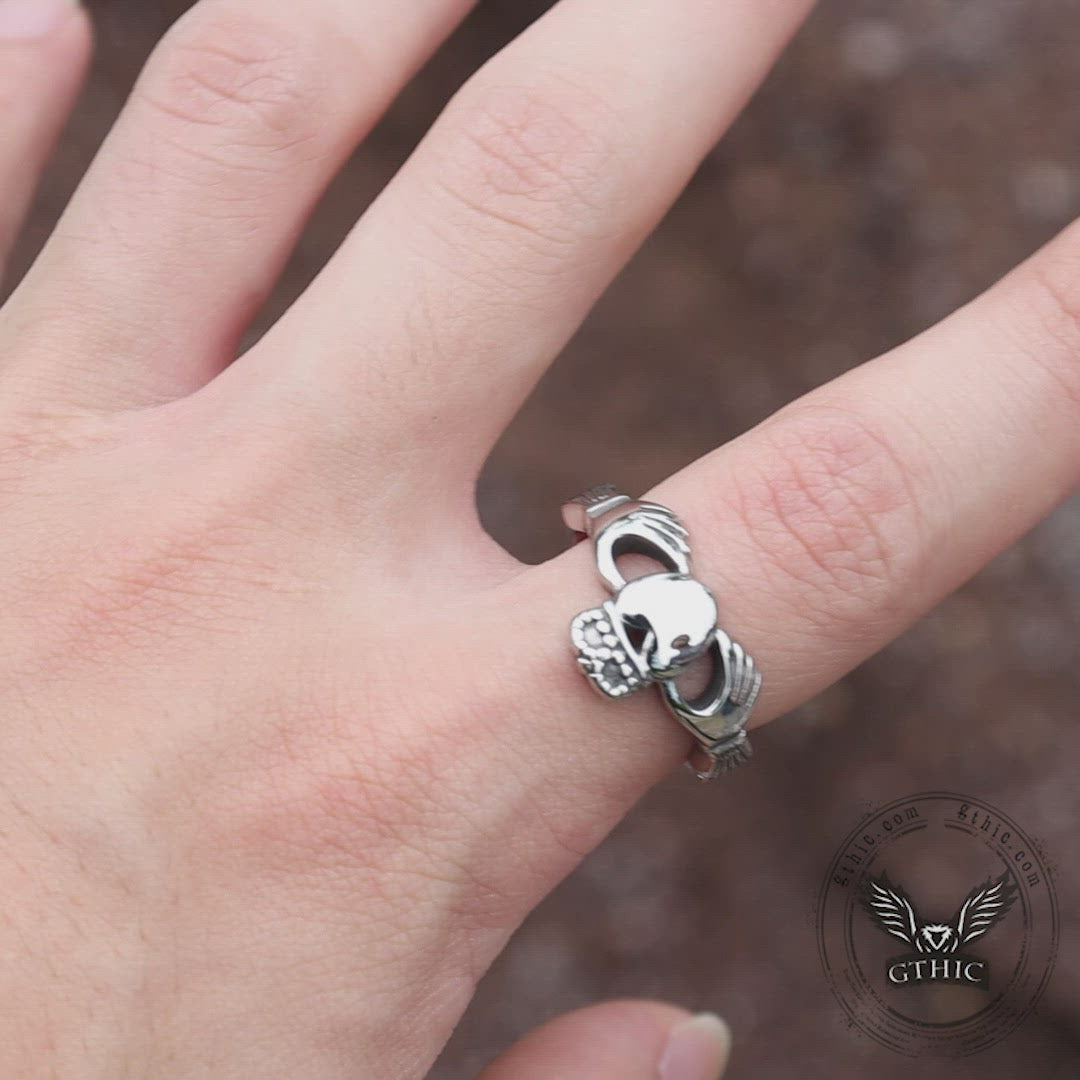 Irish Claddagh Stainless Steel Ring