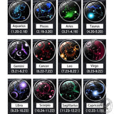 12 Constellation Zodiac Stainless Steel Luminous Stud Earrings | Gthic.com