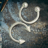 2 Pcs Horseshoe G23 Titanium Septum Piercing Set | Gthic.com